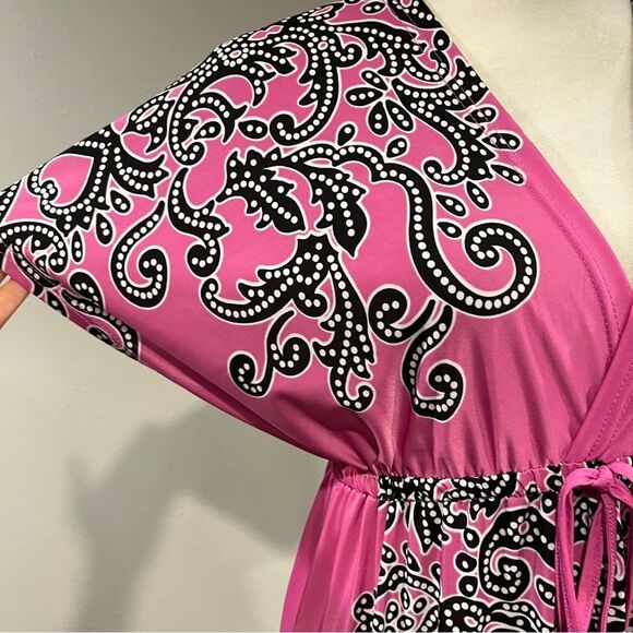 Just Love short sleeve pink Maxi Dress size medium - Picture 3 of 13